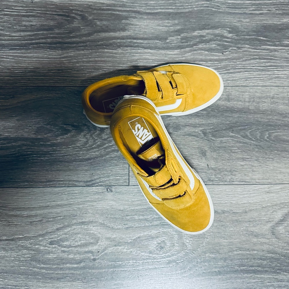 Vans mustard suede shoes